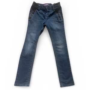 Old Navy Girls Super Skinny Jeans Zipper Pocket Denim Blue Kids 7 Reg